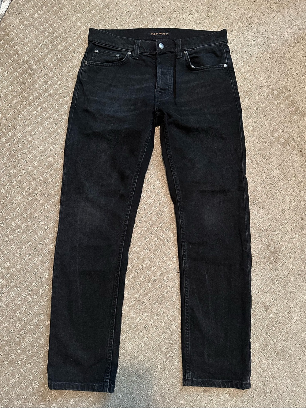 EUC Nudie Jeans Solid Ollie Jeans Black Steel Wash size 31x30 31 30